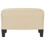 Cream microfiber fabric footrest 60x50x41 cm by , Ottomans - Ref: Foro24-349345, Price: 62,99 €, Discount: %