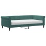 Sofa bed with dark green velvet mattress 100x200 cm by , Beds and slatted bases - Ref: Foro24-3197756, Price: 343,56 €, Disco...