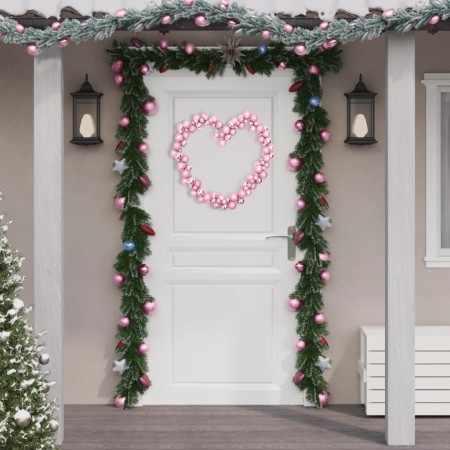 Corona de bolas de Navidad poliestireno rosa 175 cm de , Adornos festivos - Ref: Foro24-356139, Precio: 30,86 €, Descuento: %