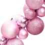 Corona de bolas de Navidad poliestireno rosa 175 cm de , Adornos festivos - Ref: Foro24-356139, Precio: 30,86 €, Descuento: %