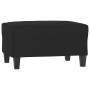 Black microfiber fabric footrest 70x55x41 cm by , Ottomans - Ref: Foro24-349364, Price: 70,49 €, Discount: %