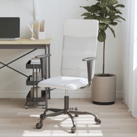 Silla de oficina altura ajustable tela malla y cuero PE blanco de , Sillas de oficina - Ref: Foro24-353015, Precio: 64,67 €, ...