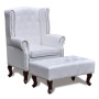 Sillón con otomana blanco de , Sillones - Ref: Foro24-60653, Precio: 437,43 €, Descuento: %