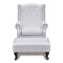 Sillón con otomana blanco de , Sillones - Ref: Foro24-60653, Precio: 437,43 €, Descuento: %