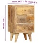 Solid mango wood bedside table 36x30x60 cm by vidaXL, Nightstands - Ref: Foro24-286123, Price: 119,68 €, Discount: %