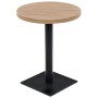 Round MDF and steel bistro bar table 60x75 cm oak color by , Kitchen and dining tables - Ref: Foro24-245612, Price: 110,10 €,...