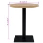 Round MDF and steel bistro bar table 60x75 cm oak color by , Kitchen and dining tables - Ref: Foro24-245612, Price: 110,10 €,...