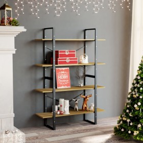 4-tier solid pine wood shelf 100x30x140 cm by , Bookcases and shelves - Ref: Foro24-806485, Price: 108,99 €, Discount: %