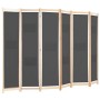 Biombo divisor de 6 paneles de tela gris 240x170x4 cm de , Divisores de ambientes - Ref: Foro24-248178, Precio: 78,77 €, Desc...