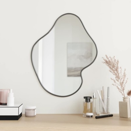 Black wall mirror 50x40 cm by , Mirrors - Ref: Foro24-348273, Price: 33,99 €, Discount: %