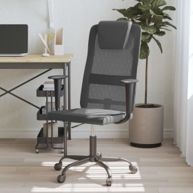 Gray and black mesh fabric and synthetic leather office chair by , Office chairs - Ref: Foro24-353022, Price: 79,23 €, Discou...