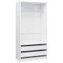 Sperrholzschrank glänzend weiß 100x50x200 cm von , Kleiderschränke - Ref: Foro24-800609, Preis: 217,20 €, Rabatt: %