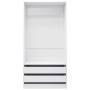 Sperrholzschrank glänzend weiß 100x50x200 cm von , Kleiderschränke - Ref: Foro24-800609, Preis: 217,20 €, Rabatt: %