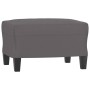 3-Sitzer-Sofa mit Kunstleder Hocker grau 180 cm von , Sofas - Ref: Foro24-3201026, Preis: 347,21 €, Rabatt: %