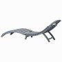 Solid Acacia Wood Lounger with Gray Cushion by , Loungers - Ref: Foro24-3064055, Price: 138,47 €, Discount: %