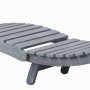 Solid Acacia Wood Lounger with Gray Cushion by , Loungers - Ref: Foro24-3064055, Price: 138,47 €, Discount: %