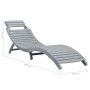 Solid Acacia Wood Lounger with Gray Cushion by , Loungers - Ref: Foro24-3064055, Price: 138,47 €, Discount: %