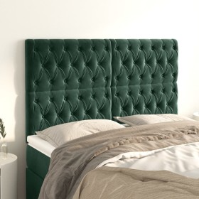 Headboards 4 units of dark green velvet 80x7x78/88 cm by , Headboards and footboards - Ref: Foro24-3116725, Price: 146,08 €, ...