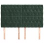 Headboards 4 units of dark green velvet 80x7x78/88 cm by , Headboards and footboards - Ref: Foro24-3116725, Price: 146,99 €, ...