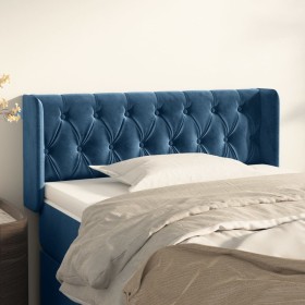 Cabecero de terciopelo azul oscuro 103x16x78/88 cm de , Cabeceros y pies de cama - Ref: Foro24-3119150, Precio: 63,99 €, Desc...