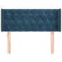 Dark blue velvet headboard 103x16x78/88 cm by , Headboards and footboards - Ref: Foro24-3119150, Price: 63,62 €, Discount: %