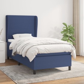 Cama box spring con colchón tela azul 80x200 cm de , Camas y somieres - Ref: Foro24-3127763, Precio: 345,70 €, Descuento: %