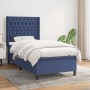 Cama box spring con colchón tela azul 90x190 cm de , Camas y somieres - Ref: Foro24-3131639, Precio: 377,00 €, Descuento: %