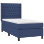 Cama box spring con colchón tela azul 90x190 cm de , Camas y somieres - Ref: Foro24-3131639, Precio: 377,00 €, Descuento: %