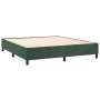 Cama box spring con colchón terciopelo verde oscuro 160x200 cm de , Camas y somieres - Ref: Foro24-3132870, Precio: 615,21 €,...