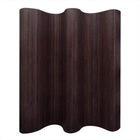 Dark brown bamboo divider screen 250x165 cm by vidaXL, Room dividers - Ref: Foro24-241669, Price: 56,99 €, Discount: %