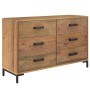 Aparador de madera maciza de pino marrón 110x35x70 cm de , Aparadores - Ref: Foro24-349921, Precio: 292,06 €, Descuento: %