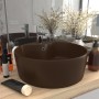 Luxurious matte dark brown ceramic sink and overflow 36x13 cm by , Sinks - Ref: Foro24-147039, Price: 58,20 €, Discount: %