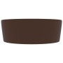 Luxurious matte dark brown ceramic sink and overflow 36x13 cm by , Sinks - Ref: Foro24-147039, Price: 58,20 €, Discount: %