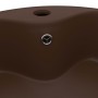 Luxurious matte dark brown ceramic sink and overflow 36x13 cm by , Sinks - Ref: Foro24-147039, Price: 58,20 €, Discount: %