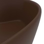 Luxurious sink and dark brown matte ceramic overflow 36x13 cm by , Sinks - Ref: Foro24-147039, Price: 58,20 €, Discount: %