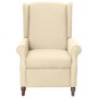 Cream Fabric Reclining Massage Chair by , Electric massage chairs - Ref: Foro24-342236, Price: 200,99 €, Discount: %