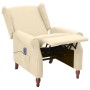 Cream Fabric Reclining Massage Chair by , Electric massage chairs - Ref: Foro24-342236, Price: 200,99 €, Discount: %