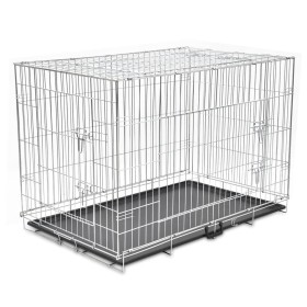 Jaula para perros plegable de metal XXL de vidaXL, Transportines y cajas para mascotas - Ref: Foro24-170219, Precio: 175,79 €...