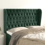 Headboard with dark green velvet ears 163x23x118/128cm by , Headboards and footboards - Ref: Foro24-3118349, Price: 164,52 €,...