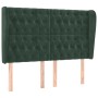 Headboard with dark green velvet ears 163x23x118/128cm by , Headboards and footboards - Ref: Foro24-3118349, Price: 164,52 €,...