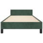 Estructura cama con cabecero terciopelo verde oscuro 80x200 cm de , Camas y somieres - Ref: Foro24-3125907, Precio: 150,03 €,...