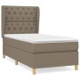 Box spring bed with taupe gray fabric mattress 80x200 cm by , Beds and slatted bases - Ref: Foro24-3128721, Price: 364,46 €, ...