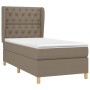 Box spring bed with taupe gray fabric mattress 80x200 cm by , Beds and slatted bases - Ref: Foro24-3128721, Price: 364,46 €, ...