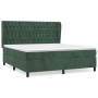 Cama box spring con colchón terciopelo verde oscuro 160x200 cm de , Camas y somieres - Ref: Foro24-3129402, Precio: 608,10 €,...