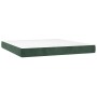 Cama box spring con colchón terciopelo verde oscuro 160x200 cm de , Camas y somieres - Ref: Foro24-3129402, Precio: 608,10 €,...