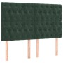 Cama box spring con colchón terciopelo verde oscuro 160x200 cm de , Camas y somieres - Ref: Foro24-3129402, Precio: 608,10 €,...