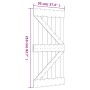 Puerta corredera con herrajes madera maciza de pino 95x210 cm de , Puertas - Ref: Foro24-3202985, Precio: 182,37 €, Descuento: %