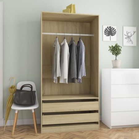 Sonoma oak plywood cabinet 100x50x200 cm by , Wardrobes - Ref: Foro24-800606, Price: 169,99 €, Discount: %