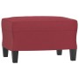 Sillón con taburete cuero sintético rojo tinto 60 cm de , Sofás - Ref: Foro24-3201022, Precio: 214,80 €, Descuento: %