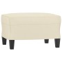 Sillón con taburete cuero sintético color crema 60 cm de , Sofás - Ref: Foro24-3201020, Precio: 205,11 €, Descuento: %